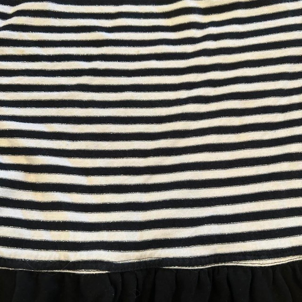 Carole Little black and white striped long sleeve top with bow detail. Size L - Picture 2 of 5